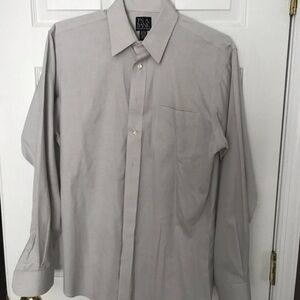 Jos A Banks Gray Dress Shirt